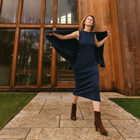 SLEEVELESS EASY DRESS - SAPPHIRE