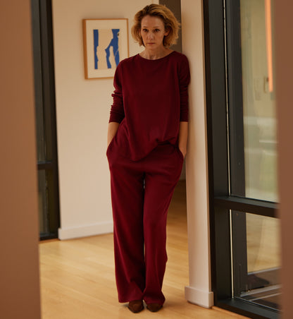 EASY TROUSER W/ POCKETS - RUBY