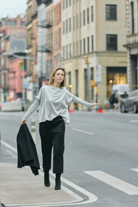 STRETCH SILK PULLOVER - LAIGHT