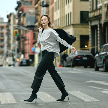 PULL ON WOOL PANT W/ POCKETS