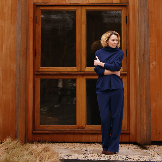 EASY TROUSER W/ POCKETS - SAPPHIRE