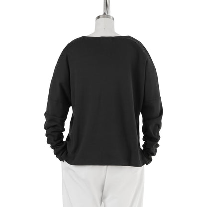 OVERSIZED CROPPED PULLOVER - BLACK