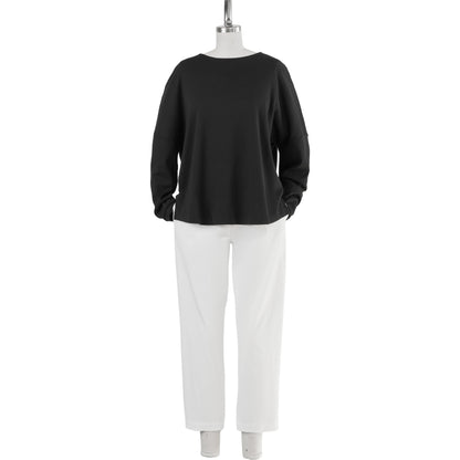 OVERSIZED CROPPED PULLOVER - BLACK
