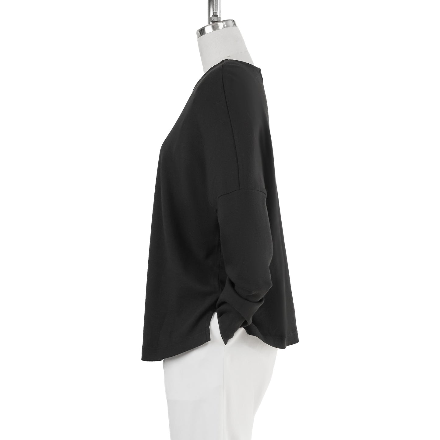 OVERSIZED CROPPED PULLOVER - BLACK