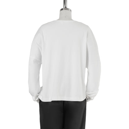 OVERSIZED CROPPED PULLOVER - WHITE