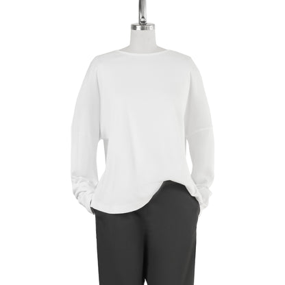 OVERSIZED CROPPED PULLOVER - WHITE