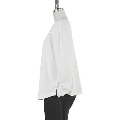 OVERSIZED CROPPED PULLOVER - WHITE