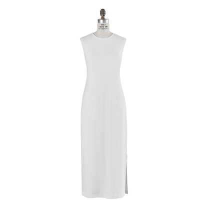 SLEEVELESS EASY DRESS - WHITE
